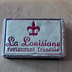 VINTAGE LA LOUISIANE MATCHBOX Restaurant Francais matchbook match book